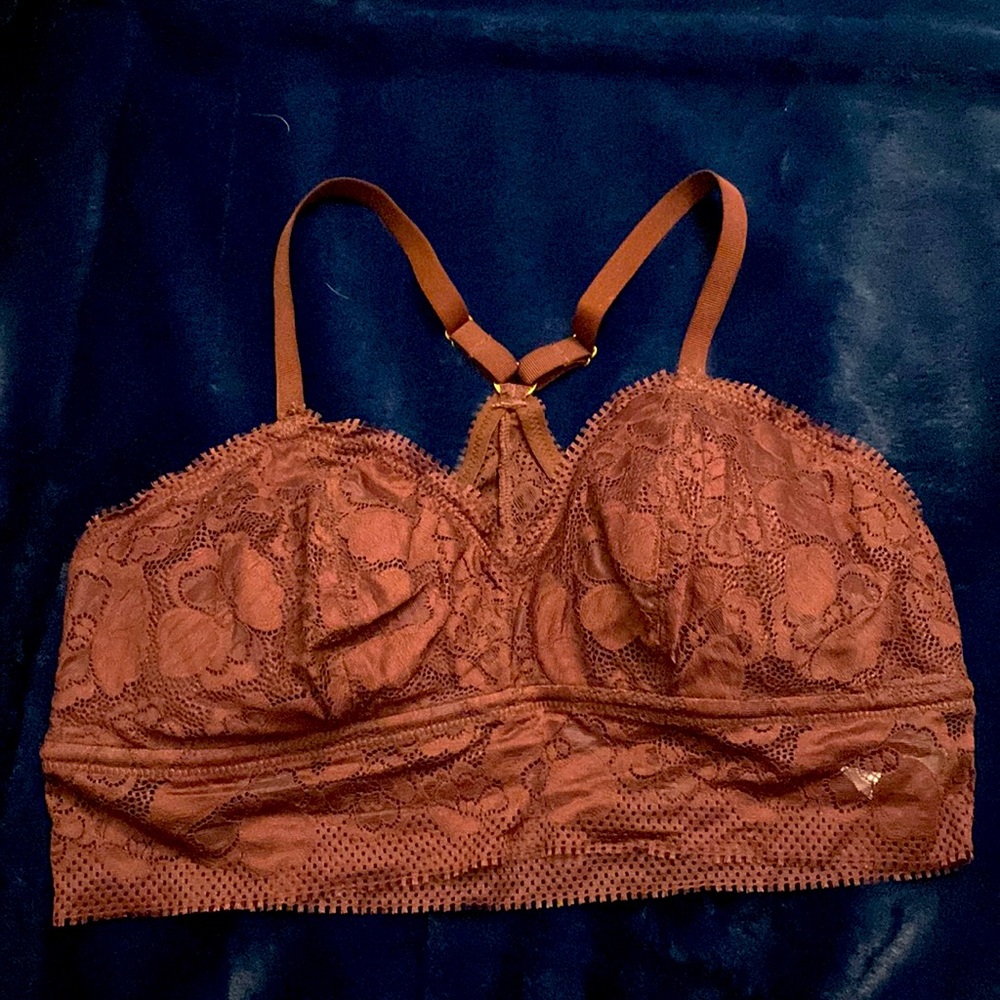 Aerie brand XL bralette burgundy brown